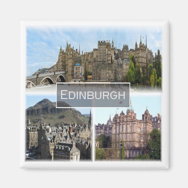 SCT006 EDINBURGH, Scotland, Fridge Magnet (Front)
