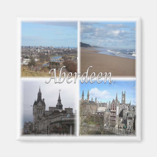 SCT016 ABERDEEN, Scotland, Fridge Magnet (Front)