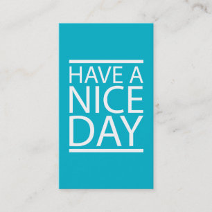 Scuba Blue - Have a Nice Day Business Card