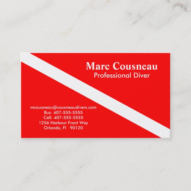 Scuba Business - Personal Card (Front)