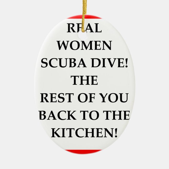 SCUBA CERAMIC TREE DECORATION (Front)