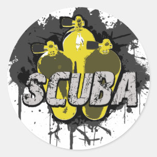 Scuba Classic Round Sticker