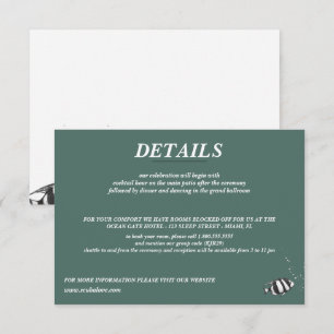 Scuba Couple Wedding Enclosure Card