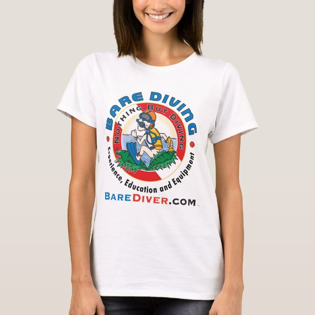 Scuba - Crazy Diver - BareDiver.com T-Shirt (Front)