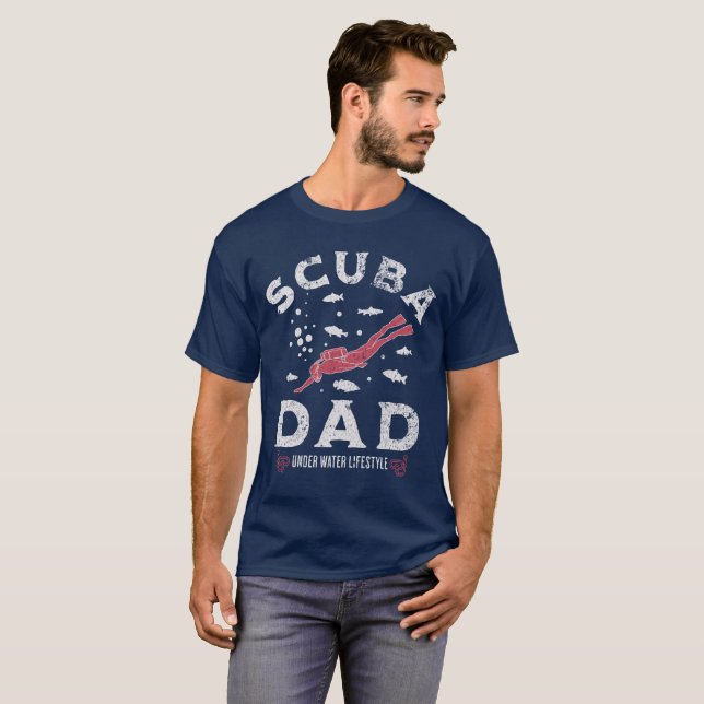 Scuba Dad Funny Diving T-Shirt (Front Full)