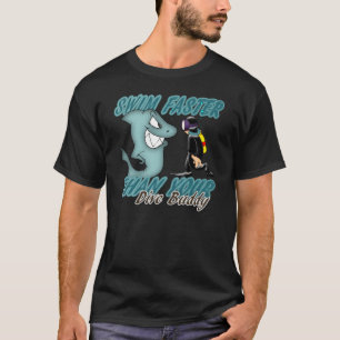 Scuba Dive Buddy Fun Design With Shark And Scuba T-Shirt