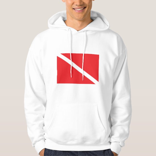 SCUBA Dive Flag Hooded Sweatshirt (Front)