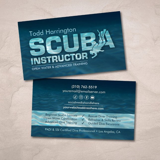 Scuba Dive Instructor Business Card (Creator Uploaded)