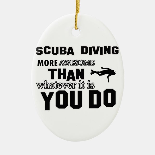 scuba dive  more awesome ceramic tree decoration (Front)