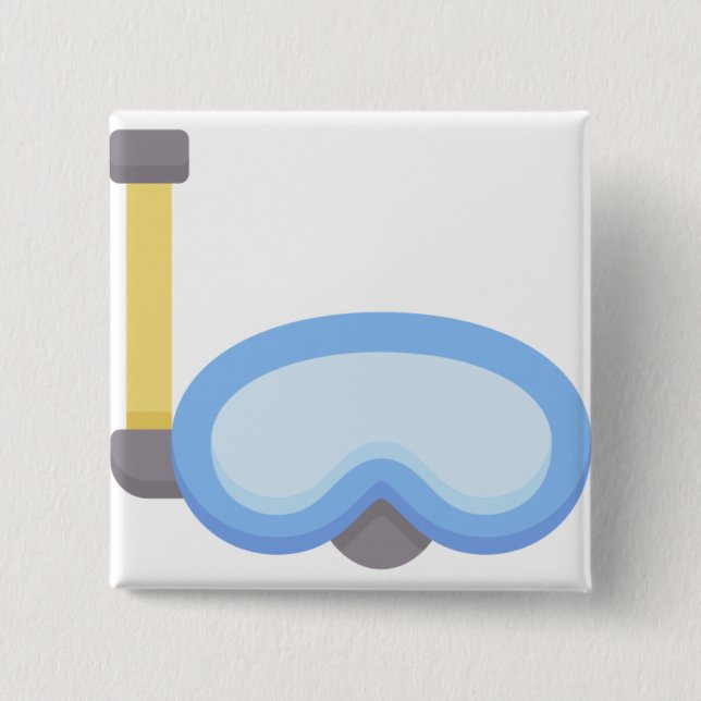 Scuba diver 15 cm square badge (Front)