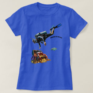 SCUBA Diver and a Treasure Chest of Gold Coins URM T-Shirt