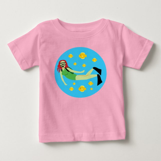 Scuba Diver Baby T-Shirt (Front)