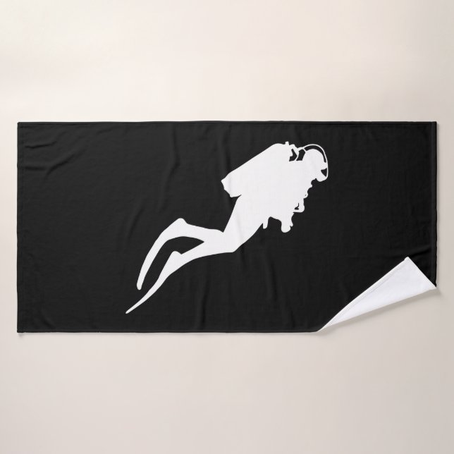 scuba diver bath towel (Bath Towel)