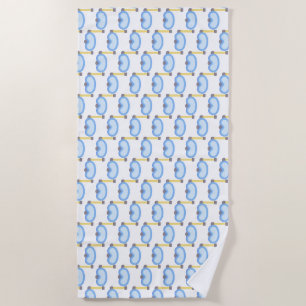 Scuba diver beach towel