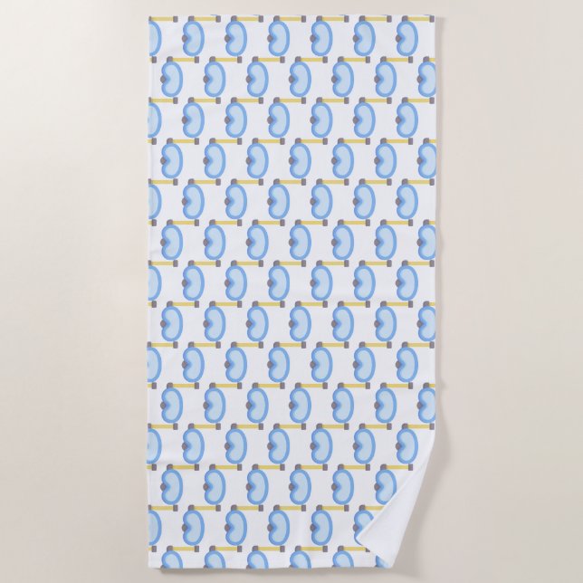Scuba diver beach towel (Front)