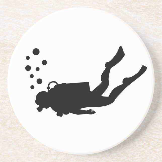 Scuba diver bubbles coaster (Front)