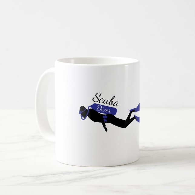 Scuba Diver Coffee Mug (Front Left)