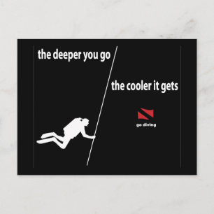 Scuba Diver Deeper Postcard
