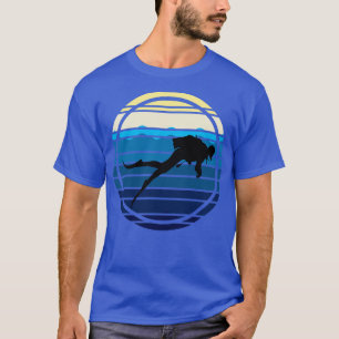 Scuba Diver Diving Blue Waves T-Shirt