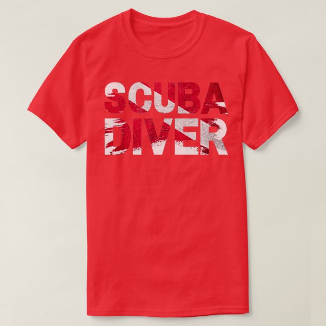 Scuba diver diving flag T-Shirt (Design Front)