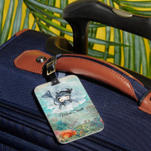 Scuba Diver Diving underwater Luggage Tag