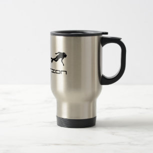 Scuba Diver Diving Water Sport Evolution Art Travel Mug