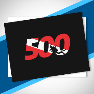 Scuba Diver Gift - 500th Dive - Diver Down Diving Postcard