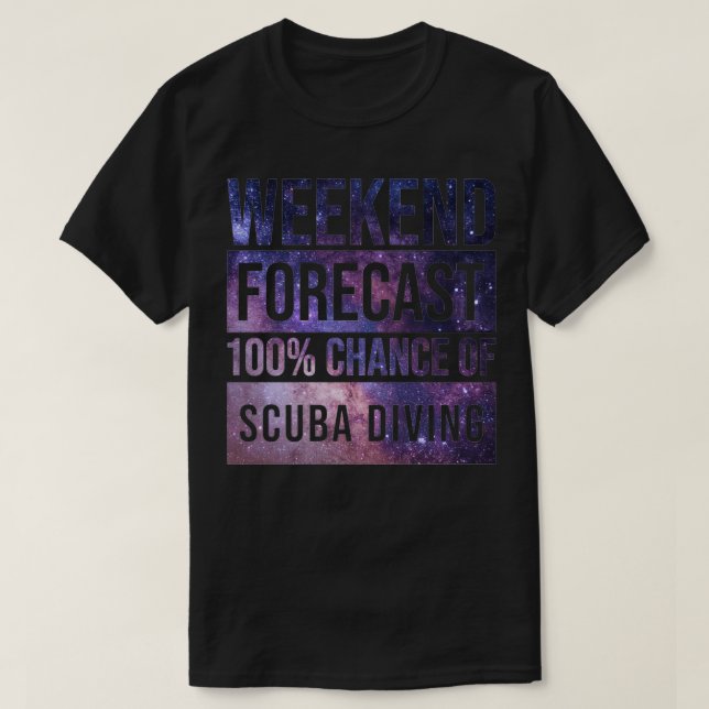 Scuba Diver Gift Scuba Diving Forecast T-Shirt (Design Front)