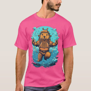 Scuba Diver Groundhog Underwater Scuba Diving Snor T-Shirt
