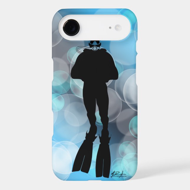Scuba Diver in Bubbles iPhone 5 Case (Back)