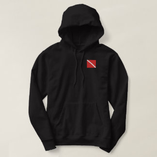 SCUBA DIVER INSTRUCTOR.  DIVERS FLAG HOODIE