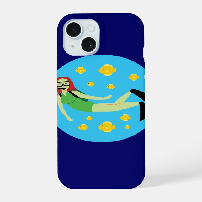 Scuba Diver iPhone 15 Case (Back)