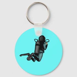 Scuba Diver Key Ring