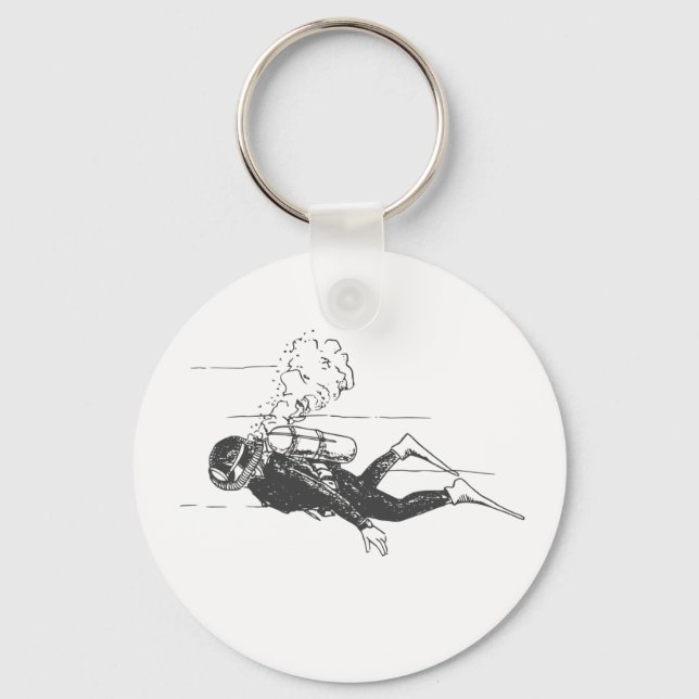 Scuba Diver Key Ring (Front)