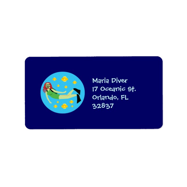 Scuba Diver Label (Front)