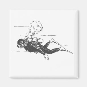 Scuba Diver Magnet