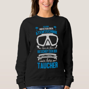 Scuba Diver Meister Des Meeres Bottle Diver Sweatshirt