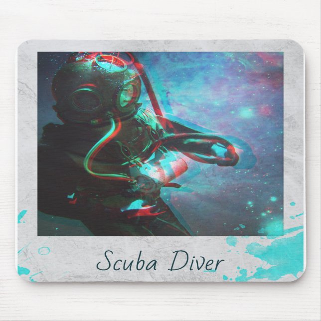 Scuba Diver Mouse Mat (Front)