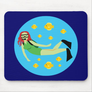 Scuba Diver Mouse Mat