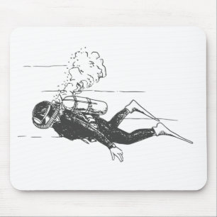 Scuba Diver Mouse Mat