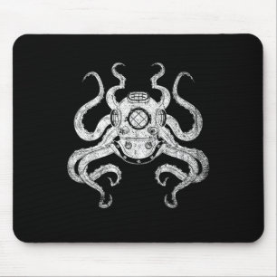 Scuba Diver Ocean Animal Aquarist Gift Kraken Octo Mouse Mat