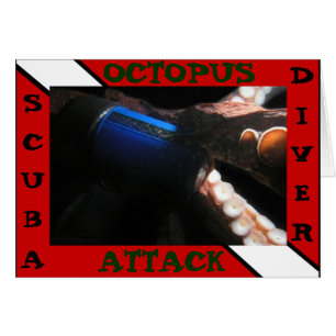Scuba Diver Octopus Attack Card