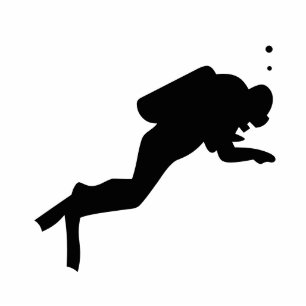 Scuba Diver Photo Sculpture Key Ring