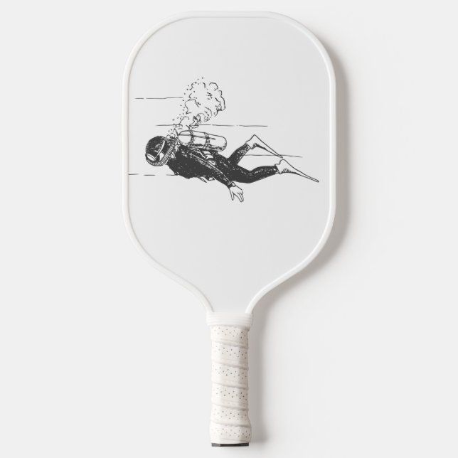 Scuba Diver Pickleball Paddle (Front)