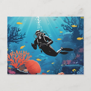Scuba Diver Postcard