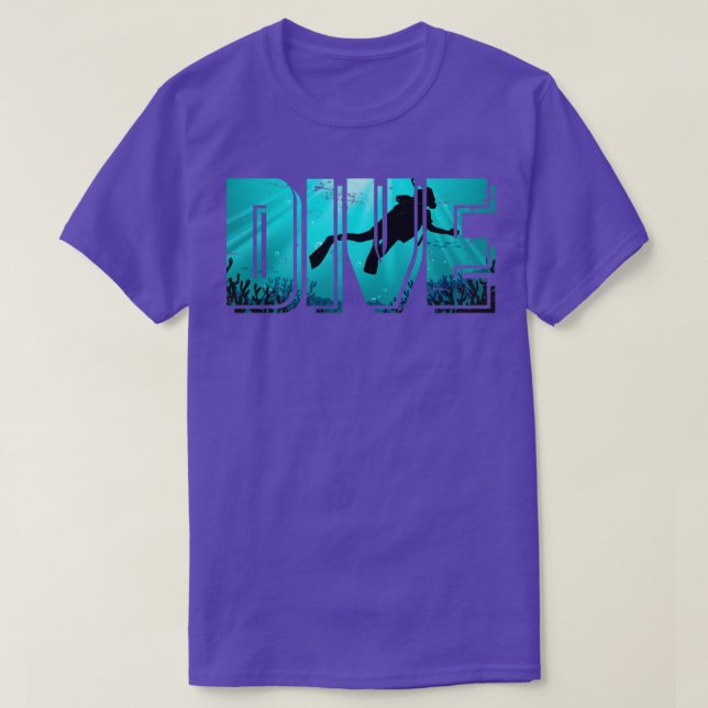 Scuba Diver Retro Dive T-Shirt (Design Front)