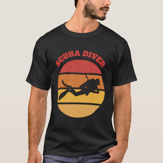 Scuba Diver Sea Underwater Deep T-Shirt (Front)