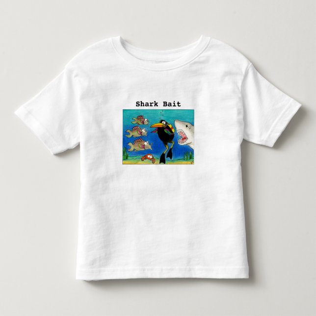 Scuba diver shark week funny tee shirt (Front)