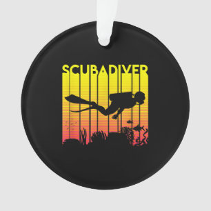 Scuba Diver Silhouette  Diving Swimming Sea Diver Ornament