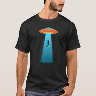 Scuba Diver Snorkelling Underwater Ufo Alien Abduc T-Shirt
